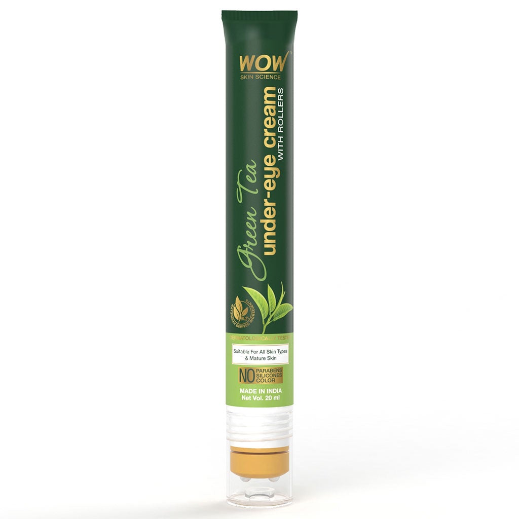 WOW Green Tea Under Eye Cream - Roller Tube - 20 ml