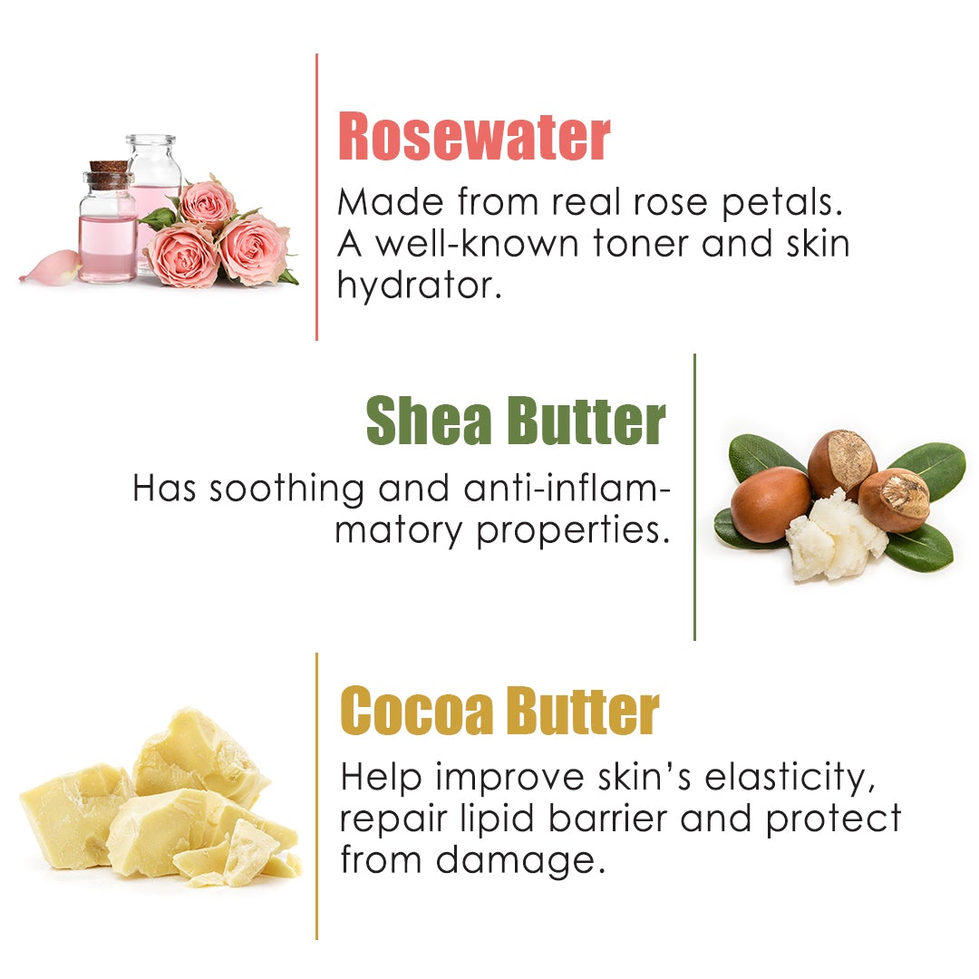 WOW English Rose Gentle Hand Cream With Rose Water and Hyaluronic Acid - No Parabens, Silicones, Mineral Oil, Color & Pg - 40 ml