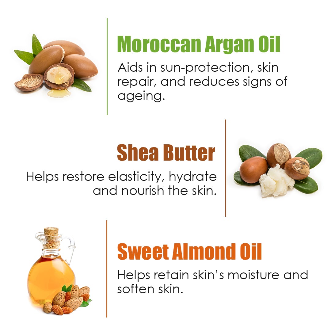 WOW Raw Argan Oil Body Butter - No Parabens, Silicones, Mineral Oil & Color - 200 ml