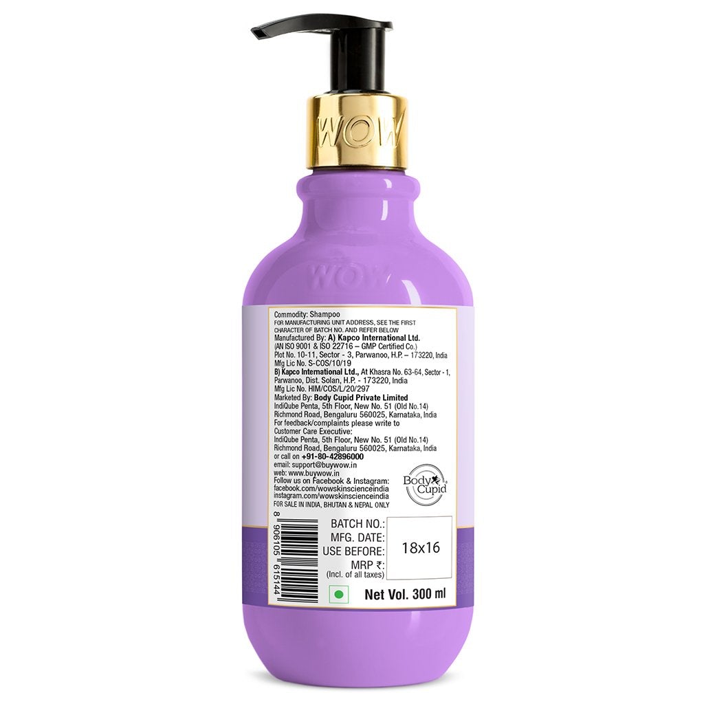 WOW Rice Water Shampoo with Rice Water, Rice Keratin & Lavender Oil for Damaged, Dry and Frizzy Hair