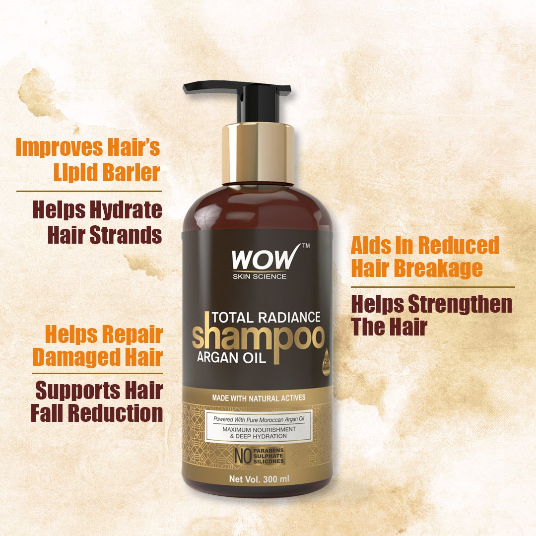 WOW Total Radiance No Parabens, Sulphate & Silicone Shampoo - 300 ml
