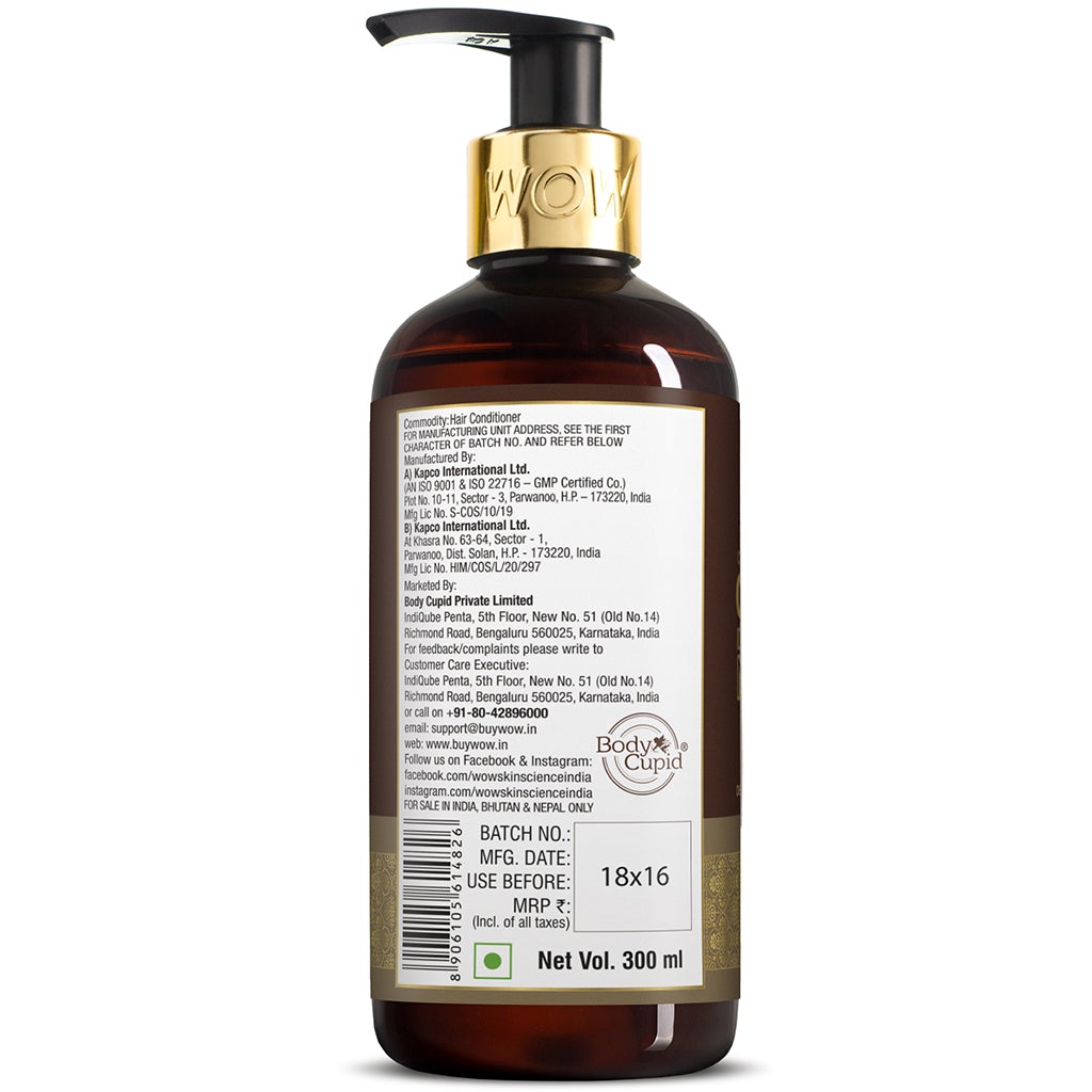 WOW Coconut Milk Conditioner - No Parabens, Minerals Silicones & Color - 300 ml