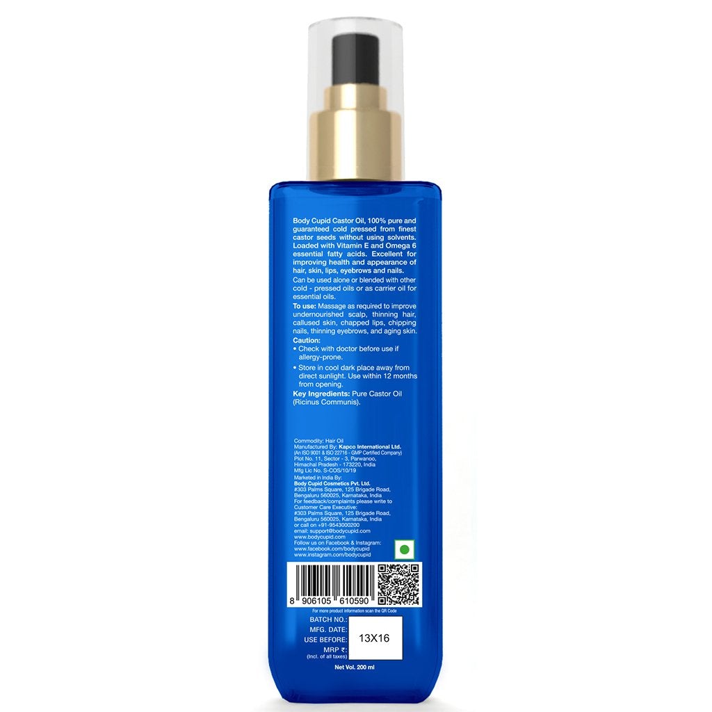 WOW Castor Oil -  Pure & Cold Pressed By Body Cupid