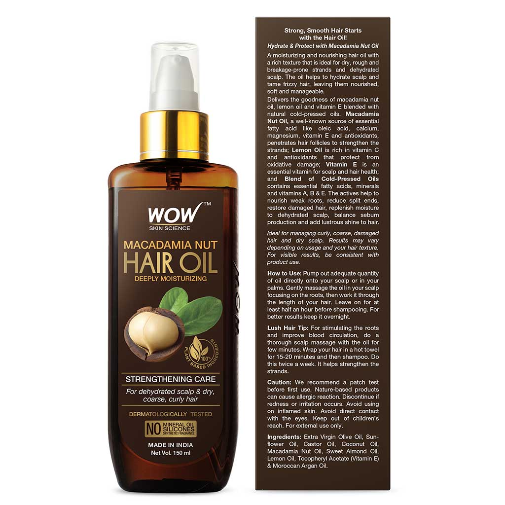 WOW Skin Science Macadamia Nut Hair Oil - 150 ml