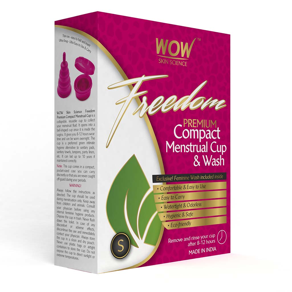 WOW Freedom Reusable Menstrual Cup and Wash Pre Childbirth - Small (Under 30 Years)