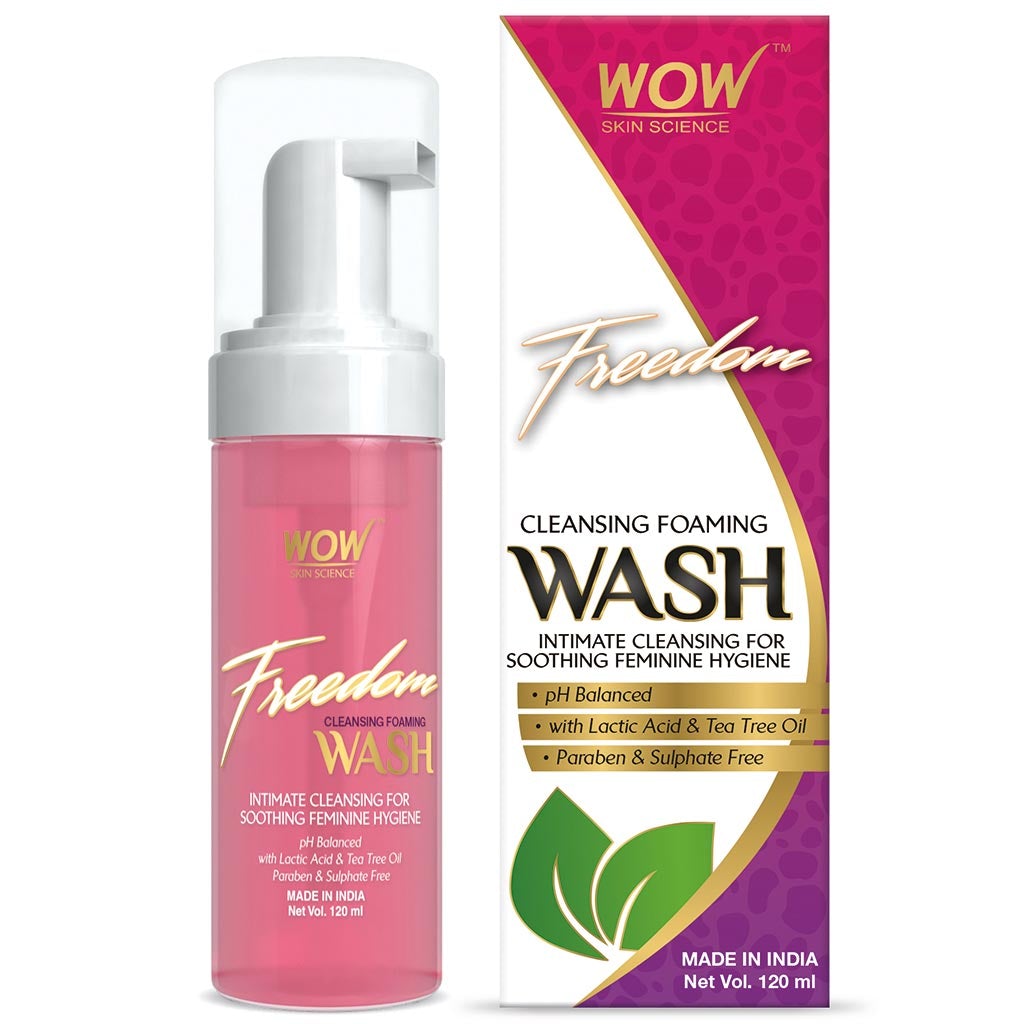 WOW Freedom Cleansing Foaming Wash, Lactic Acid and Tea Tree Oil - 120 ml