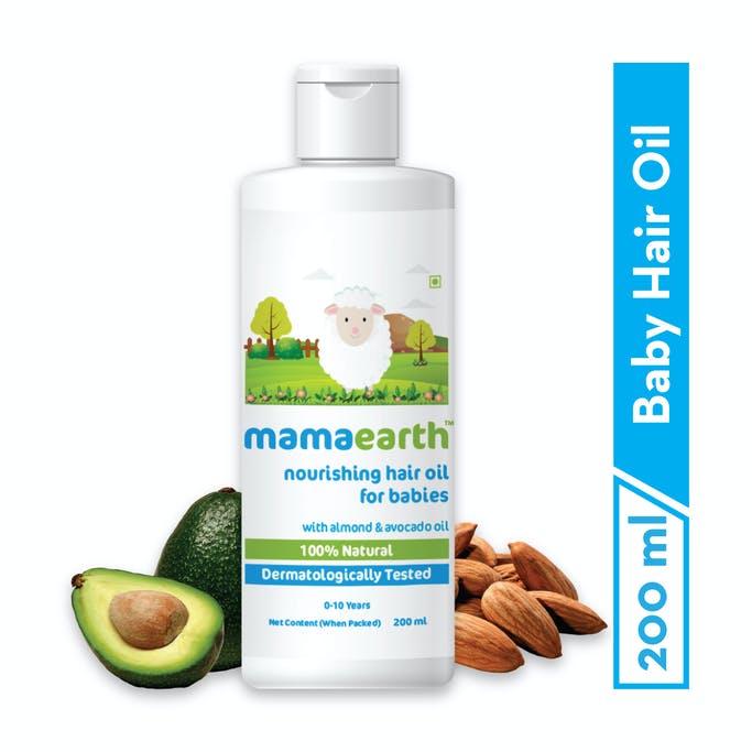 MamaEarth Nourishing Hair Oil for Babies with Almond and Avocado Oil - 200 ml