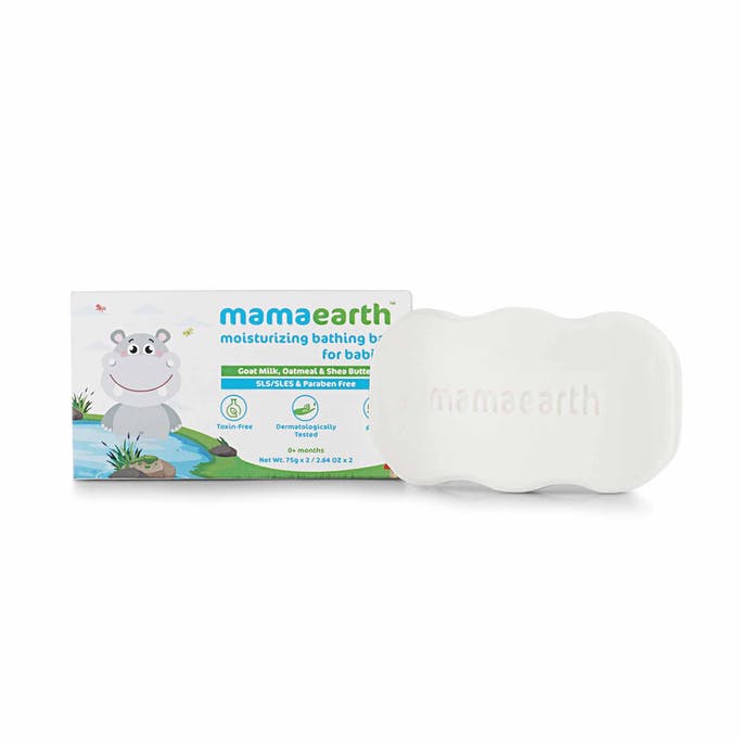 MamaEarth Moisturizing Bathing Bar Soap For Babies, pack of 2X75g