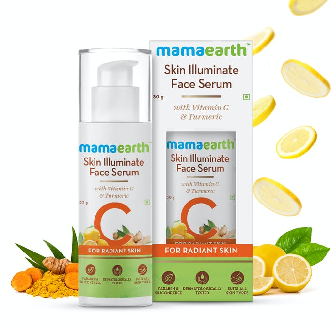 MamaEarth Skin Illuminate Face Serum for Radiant Skin with Vitamin C and Turmeric - 30 g