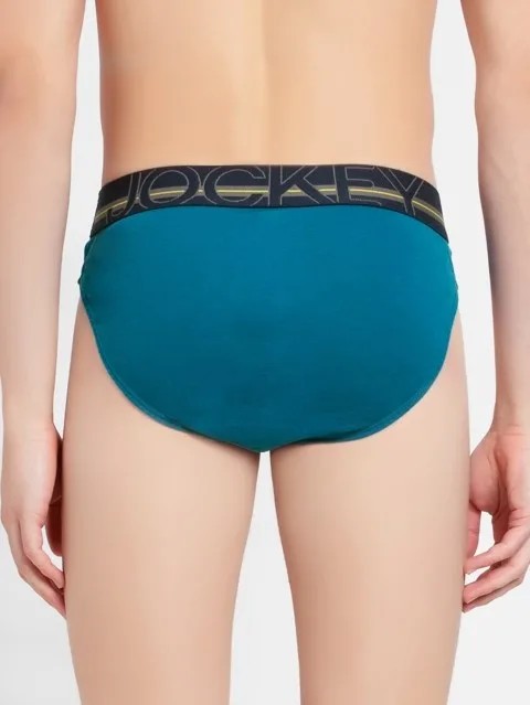 JOCKEY (US 17) High-cut Solid Briefs with Exposed Waistband - Celestial