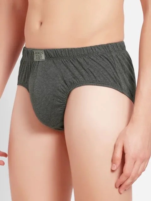 JOCKEY (Modern classic 8035) Poco Brief with Concealed Waistband (Pack of 2) - Charcoal Melange