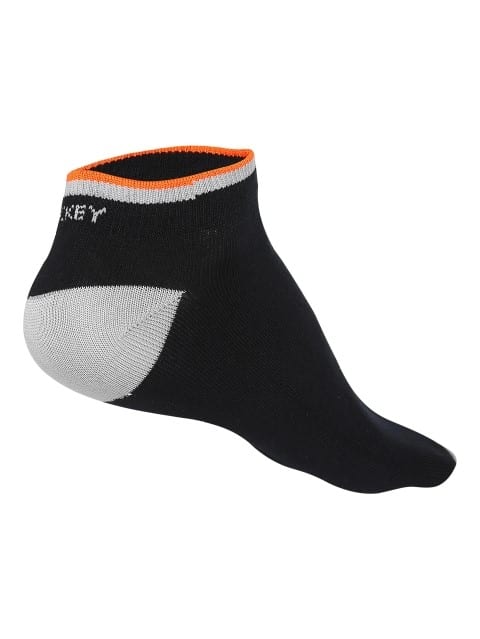JOCKEY SOCKS (2 PCS) (POP 7052) Casual Low Show Socks for Men - Black & Neon Orange