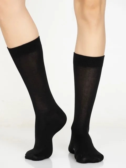 JOCKEY  SOCKS (1 pair) (Elance 7192) Formal Calf Length Socks for Men - Jet Black