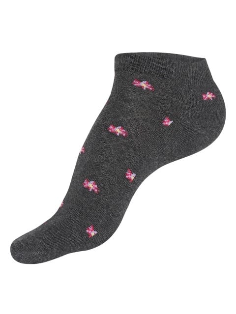 JOCKEY SOCKS (1 PAIR)(24X7 WOMAN 7481) Low Show Socks for Women - Charcoal Melange