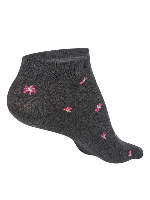 JOCKEY SOCKS (1 PAIR)(24X7 WOMAN 7481) Low Show Socks for Women - Charcoal Melange