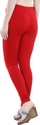 Leggings -  Women's Cotton Churidar  Leggings - DEEP PINK COLOUR