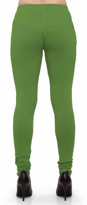 Leggings -  Women's Cotton Churidar  Leggings - MEHENDI COLOUR
