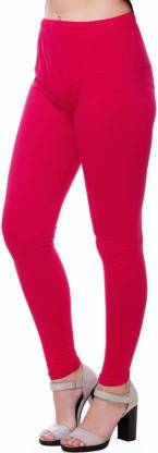 Leggings -  Women's Cotton Churidar  Leggings - PINK COLOUR
