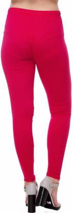 Leggings -  Women's Cotton Churidar  Leggings - PINK COLOUR