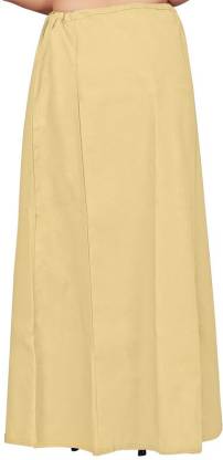 Petticoat  -  Women's Cotton Blended Indian Readymade Petticoats - BEIGE COLOUR