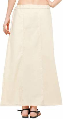Petticoat  -  Women's Cotton Blended Indian Readymade Petticoats - CREAM COLOUR