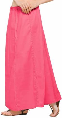 Petticoat  -  Women's Cotton Blended Indian Readymade Petticoats - PINK COLOUR