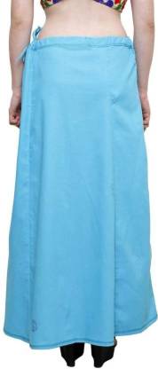 Petticoat  -  Women's Cotton Blended Indian Readymade Petticoats - SEA GREEN COLOUR
