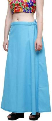 Petticoat  -  Women's Cotton Blended Indian Readymade Petticoats - SEA GREEN COLOUR