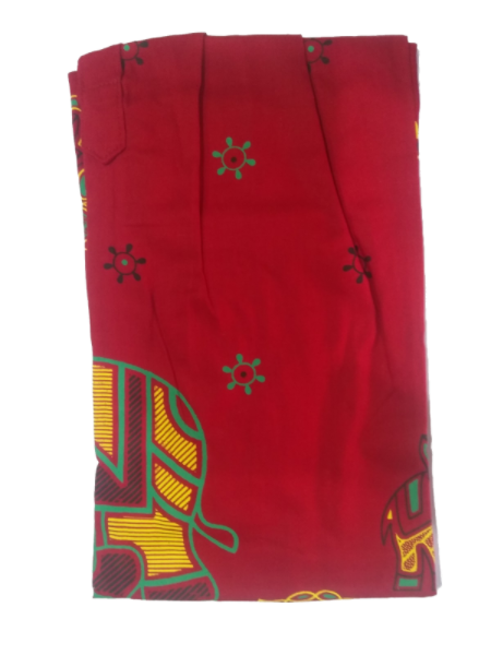 NIGHTY(Round Neck) - Women's Pure Cotton Regular Nighty With Round Neck - RED COLOUR PRINTED