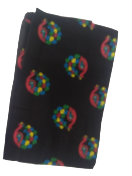 NIGHTY(Alien Cut Neck) - Women's Pure Cotton Regular Nighty With Alien Cut Neck - black with boutique design