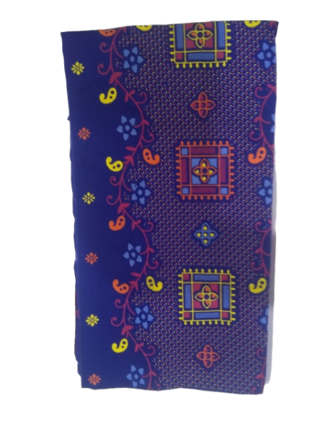 NIGHTY(Alien Cut Neck) - Women's Pure Cotton Regular Nighty With Alien Cut Neck - BLUE COLOUR DESIGN