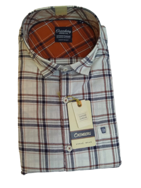 OXEMBERG - Men's Cotton Slim-fit CHECK Formal Shirt – OJN40156F-01