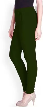 LYRA - Indian Churidar Leggings For Women -Dark Green Colour