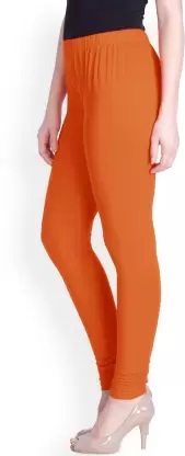 LYRA - Indian Churidar Leggings For Women -Fire Orange Colour