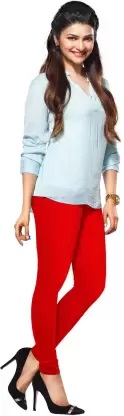 LYRA - Indian Churidar Leggings For Women - Red Colour