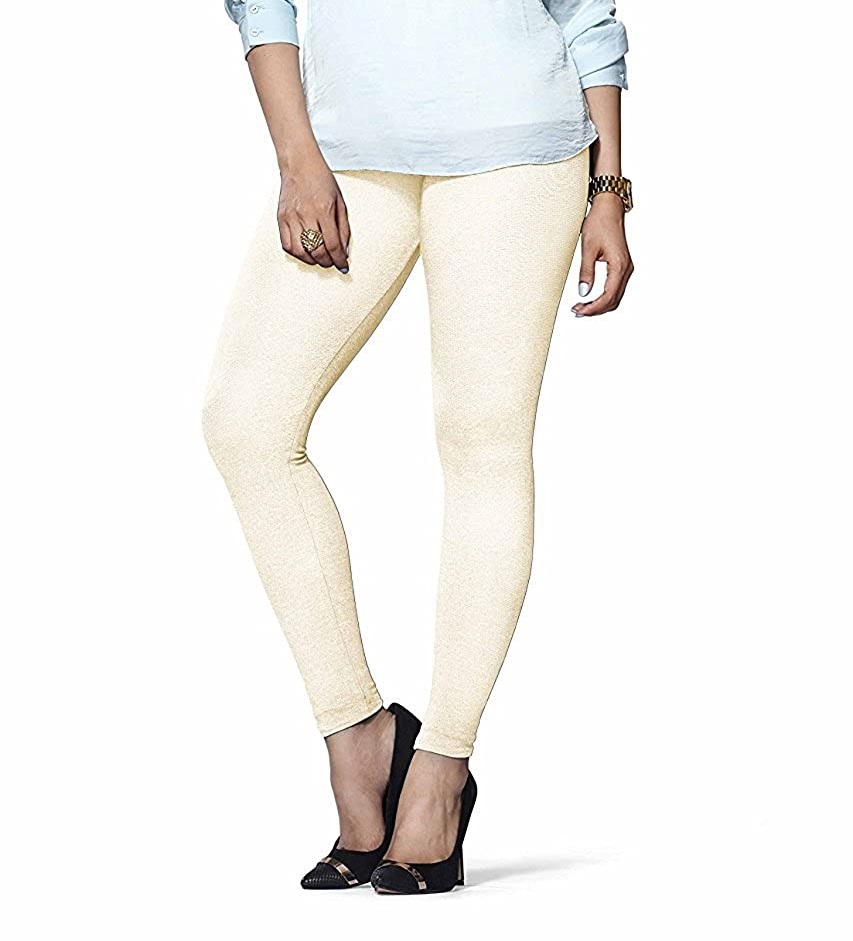 LYRA - Ankle Length Leggings For Women - Cream Colour