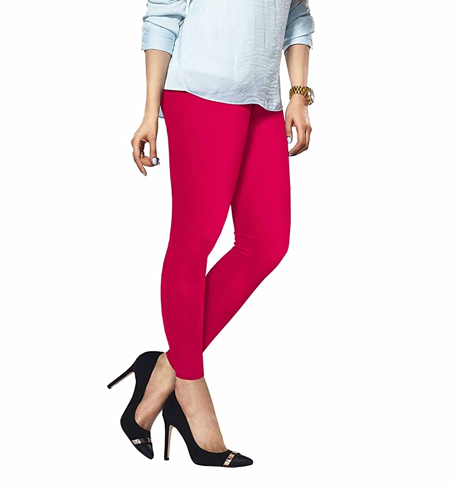 LYRA - Ankle Length Leggings For Women - Romantic Rani Colour
